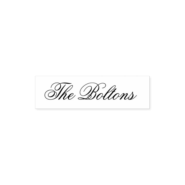 Tampon Auto-encreur Classic Names Calligraphy Mariage Adresse de retou (Design)