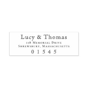 Tampon Auto-encreur Classic Traditional Mariage Family Adresse de reto