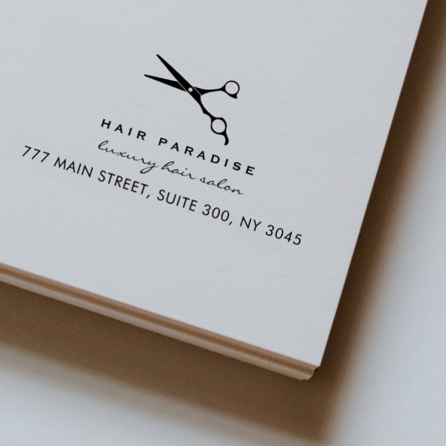 Tampon Auto-encreur Coiffeuse Beauté Salon Adresse de retour (Créateur téléchargé)