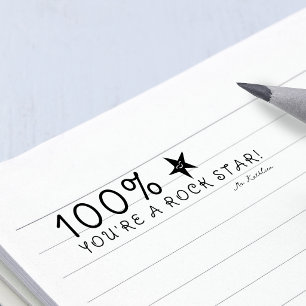 Tampon Auto-encreur Commentaire positif 100% Vous êtes un professeur s