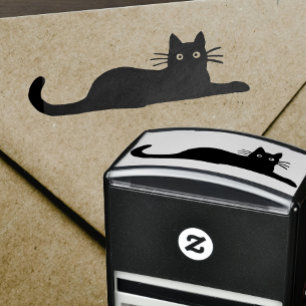 Tampon Auto-encreur Cool Kitty Chat Cat Accroché au timbre auto-cuisa