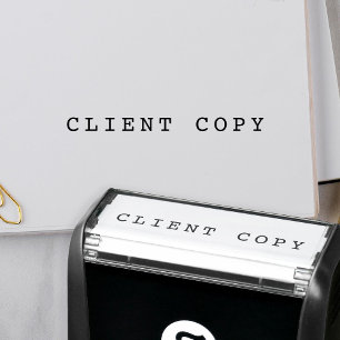 Tampon Auto-encreur Copie de client de texte personnalisée simple