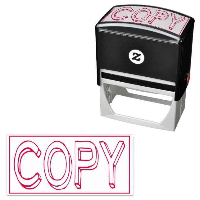Tampon Auto-encreur COPY Red Office Work Business Paper (En situation)