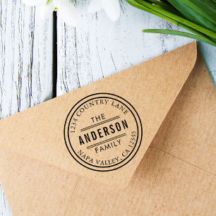 Tampon Auto-encreur Créez votre propre adresse de retour circulaire