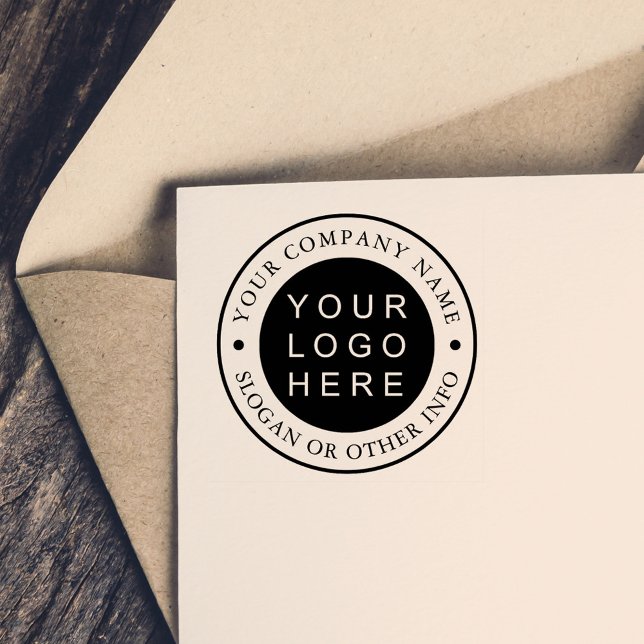 Tampon Auto-encreur Créez votre propre logo d'entreprise (Créateur téléchargé)