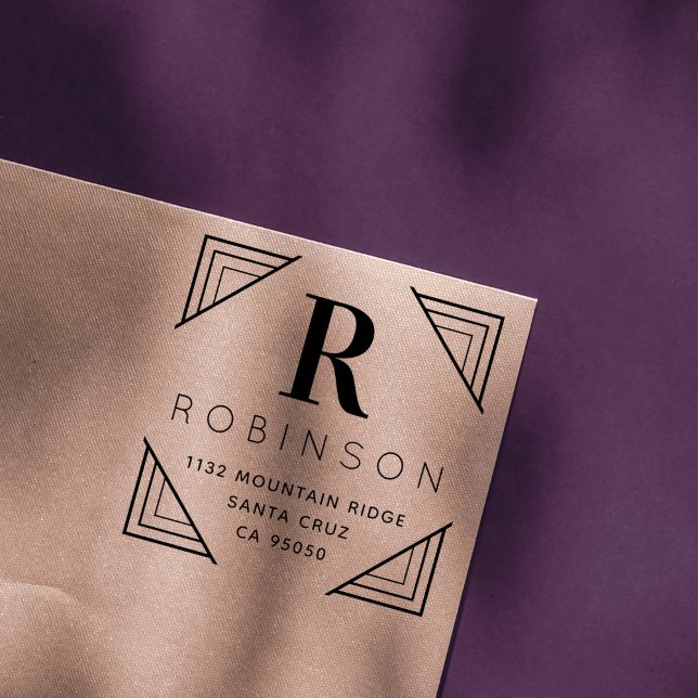 Tampon Auto-encreur Créez votre propre nom de famille de monogramme Ad (Créateur téléchargé)