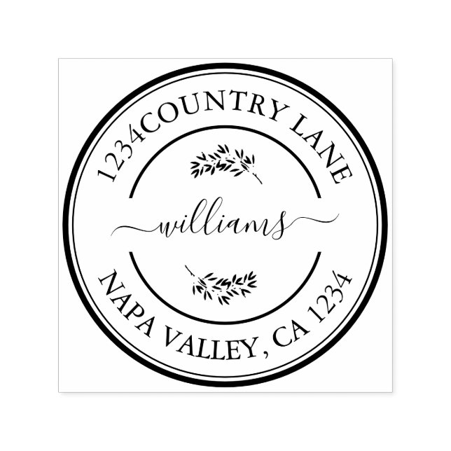 Tampon Auto-encreur Créez votre propre retour arrondi moderne (Design)