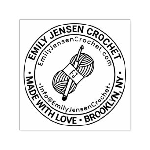 Tampon Auto-encreur Crochet Crochet Business Name Location URL Email