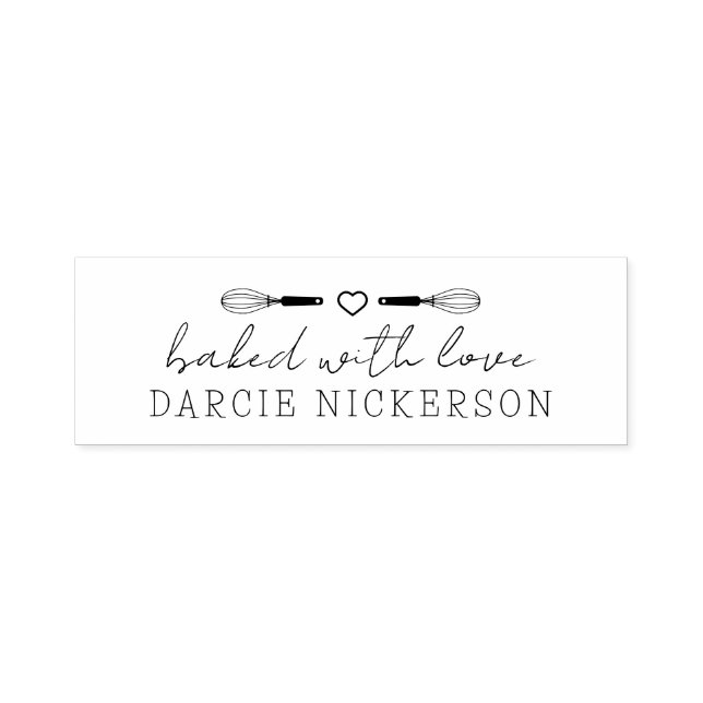 Tampon Auto-encreur Cuisiné avec amour (Design)