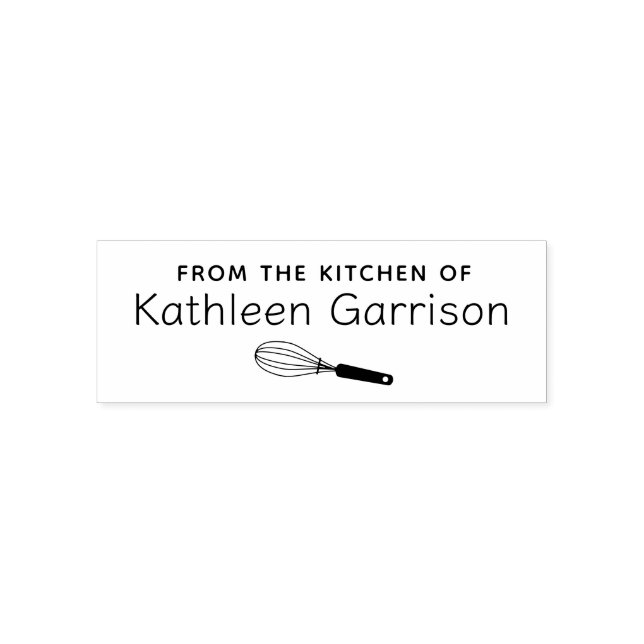 Tampon Auto-encreur Cuisson de pâtisserie personnalisée avec fouet (Design)
