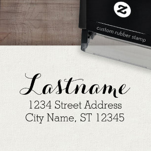 Tampon Auto-encreur Custom Family Name and Return Address Whimsy
