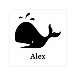 Tampon Auto-encreur Cute Blue Whale 4Alex (Nom)