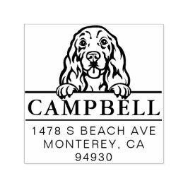 Tampon Auto-encreur Cute Cocker Spaniel Custom Dog Adresse