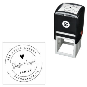 Tampon Auto-encreur Cute Heart & Elegant Script Family
