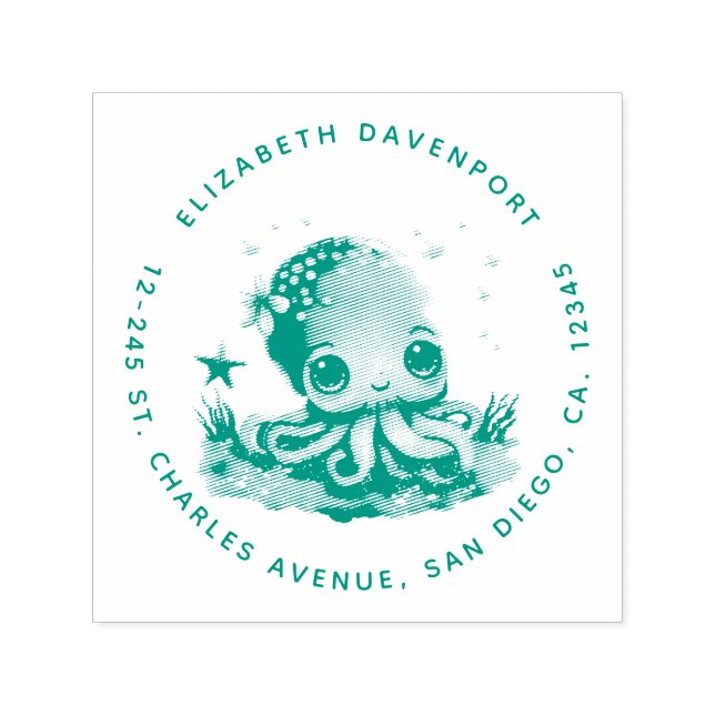 Tampon Auto-encreur Cute Octopus Sea Creator (Design)