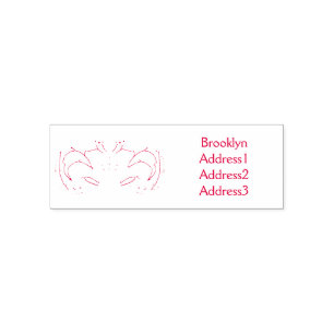 Tampon Auto-encreur Cute red crab cartoon