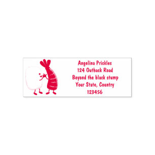 Tampon Auto-encreur Cute sushi riz crevettes amis dessin animé