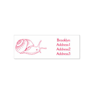 Tampon Auto-encreur Cute yellow snail cartoon