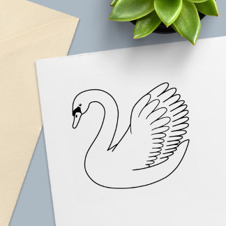 Tampon Auto-encreur Cygne blanc