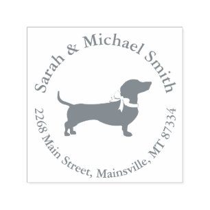 Tampon Auto-encreur Dachshund Weiner Baby shower chien genre neutre