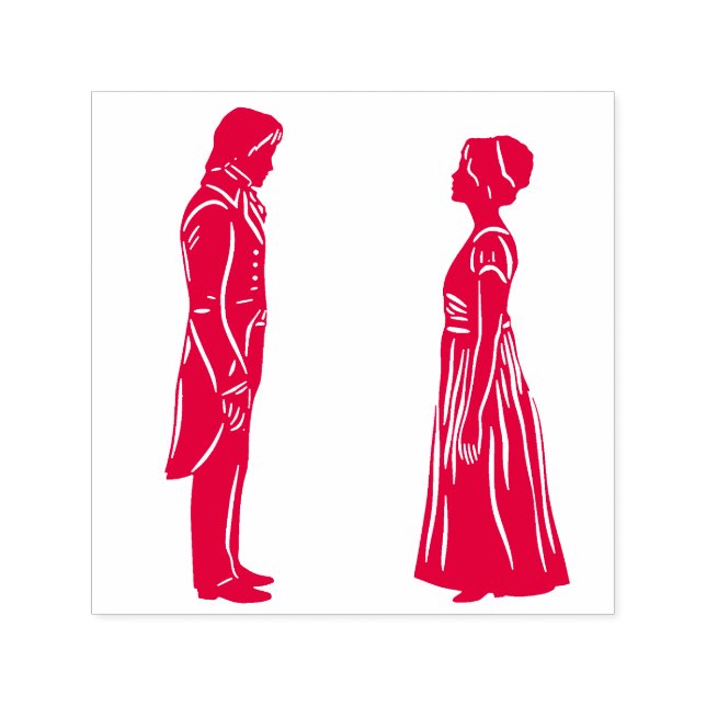 Tampon Auto-encreur Darcy & Elizabeth Silhouette (Design)