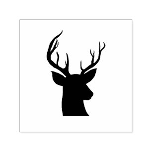 Tampon Auto-encreur Dessin de pays rustique de Stag Antler