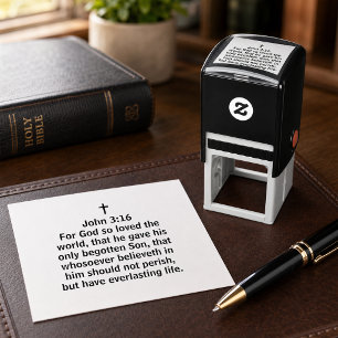 Tampon Auto-encreur Dieu aime le monde Jean 3:16