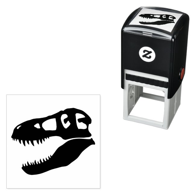 Tampon Auto-encreur Dinosaure Crâne T. rex (En situation)