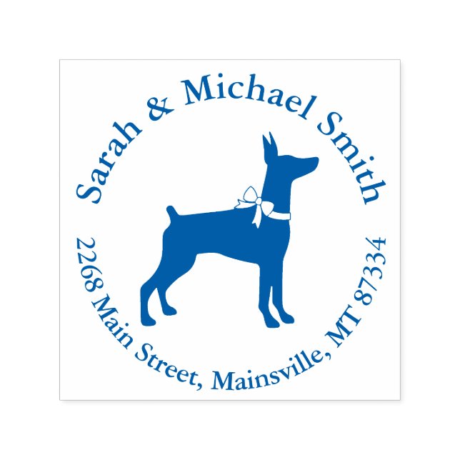 Tampon Auto-encreur Dobermann Pinscher Baby shower Chien chiot Dobie (Design)