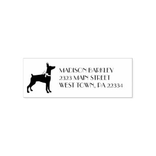 Tampon Auto-encreur Dobermann Pinscher Chien Chien Puppy Dobie