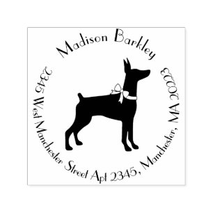 Tampon Auto-encreur Dobermann Pinscher Chien Chien Puppy Dobie