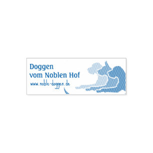 Tampon Auto-encreur Doggen Stempel mit Web Adresse