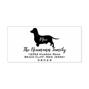 Tampon Auto-encreur Doxie Dachshund Dog Breed Adresse de retour