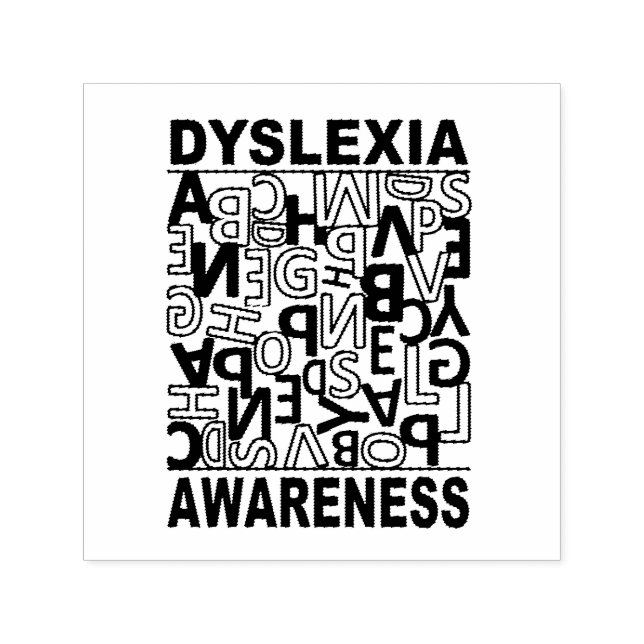 Tampon Auto-encreur Dyslexie Sensibilisation Dyslexie Enseignants Étud (Design)