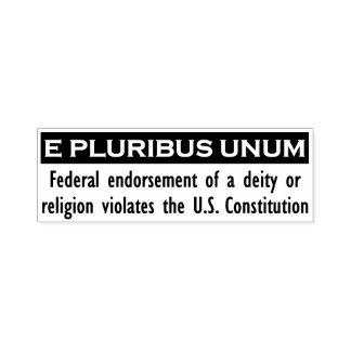 Tampon Auto-encreur E PLURIBUS - Timbre UNUM - noir/grand