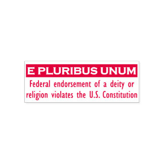 Tampon Auto-encreur E PLURIBUS - Timbre UNUM - Rouge/Moyen