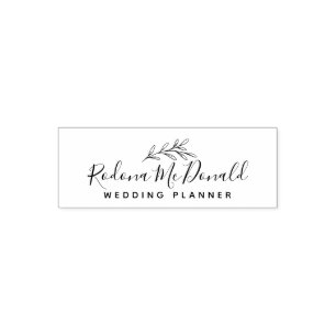 Tampon Auto-encreur Écriture de verdure botanique moderne professionne