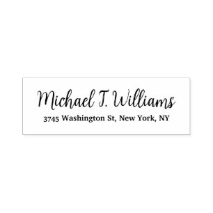 Tampon Auto-encreur Écriture manuscrite classique Élégant minimaliste