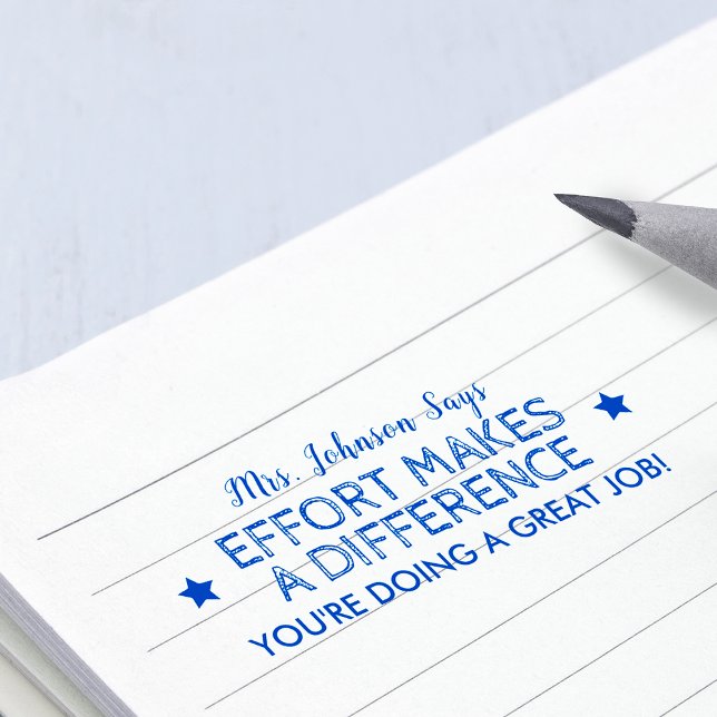 Tampon Auto-encreur Effort De Faire Un Grand Travail Professeurs Perso (Effort Doing A Great Job Personalized Teachers Self-inking Stamp)