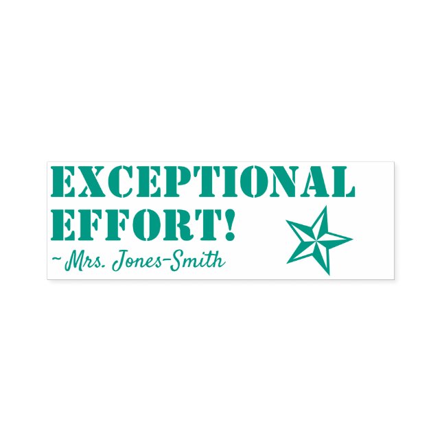 Tampon Auto-encreur "EFFORT EXCEPTIONNEL !" Timbre en caoutchouc Tutor (Design)