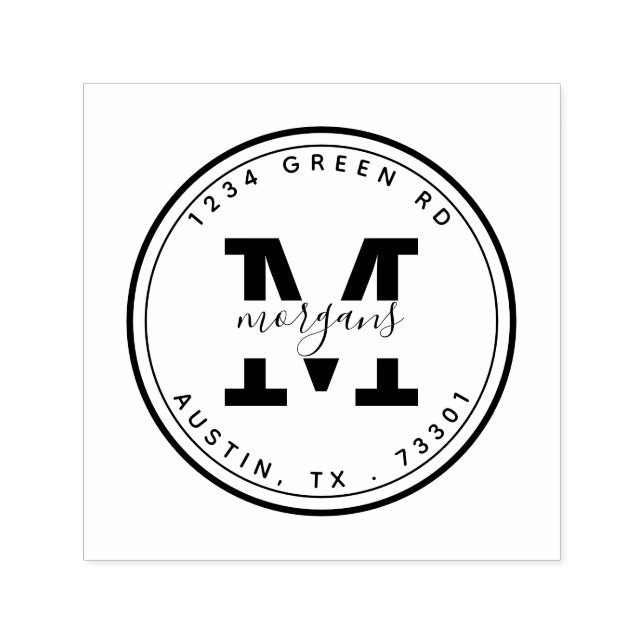 Tampon Auto-encreur Élégance moderne | Timbre en caoutchouc auto-encre (Design)