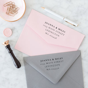 Tampon Auto-encreur Élégant Classic Simple Return Adresse