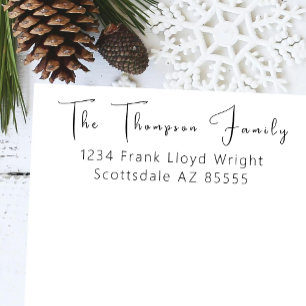 Tampon Auto-encreur Élégant minimaliste Simple Script Adresse de retou