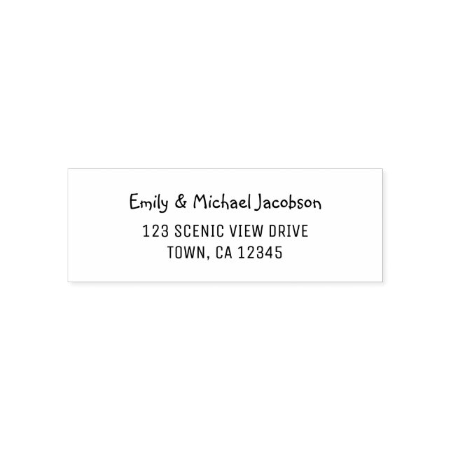 Tampon Auto-encreur Elegant Modern Casual Handwriting for Couples (Design)