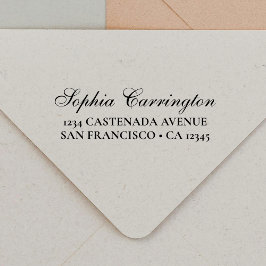 Tampon Auto-encreur Élégant script Adresse de retour personnalisée