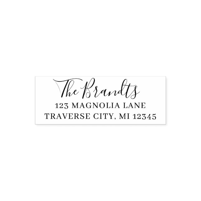 Tampon Auto-encreur Elegant Script Family Fancy Name  (Design)