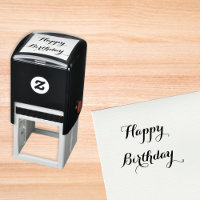 Élégant Script Joyeux Anniversaire Salutation Typo
