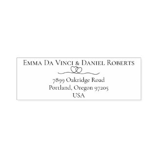Tampon Auto-encreur Elegant Script Wedding Return Address Stamp