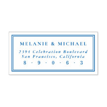 Élégante adresse de retour du Mariage rectangulair