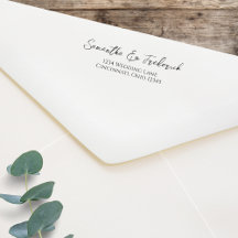 Élégante calligraphie Adresse de retour personnali